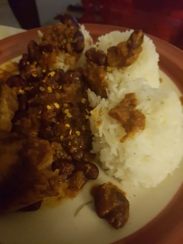 PM Rice, smoked fish and beans